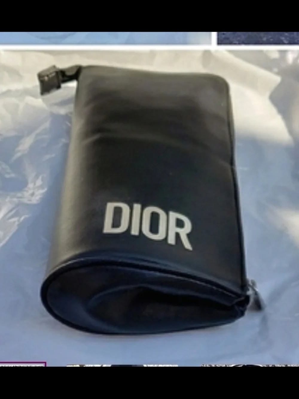 Dior Black Zip Travel Wallet